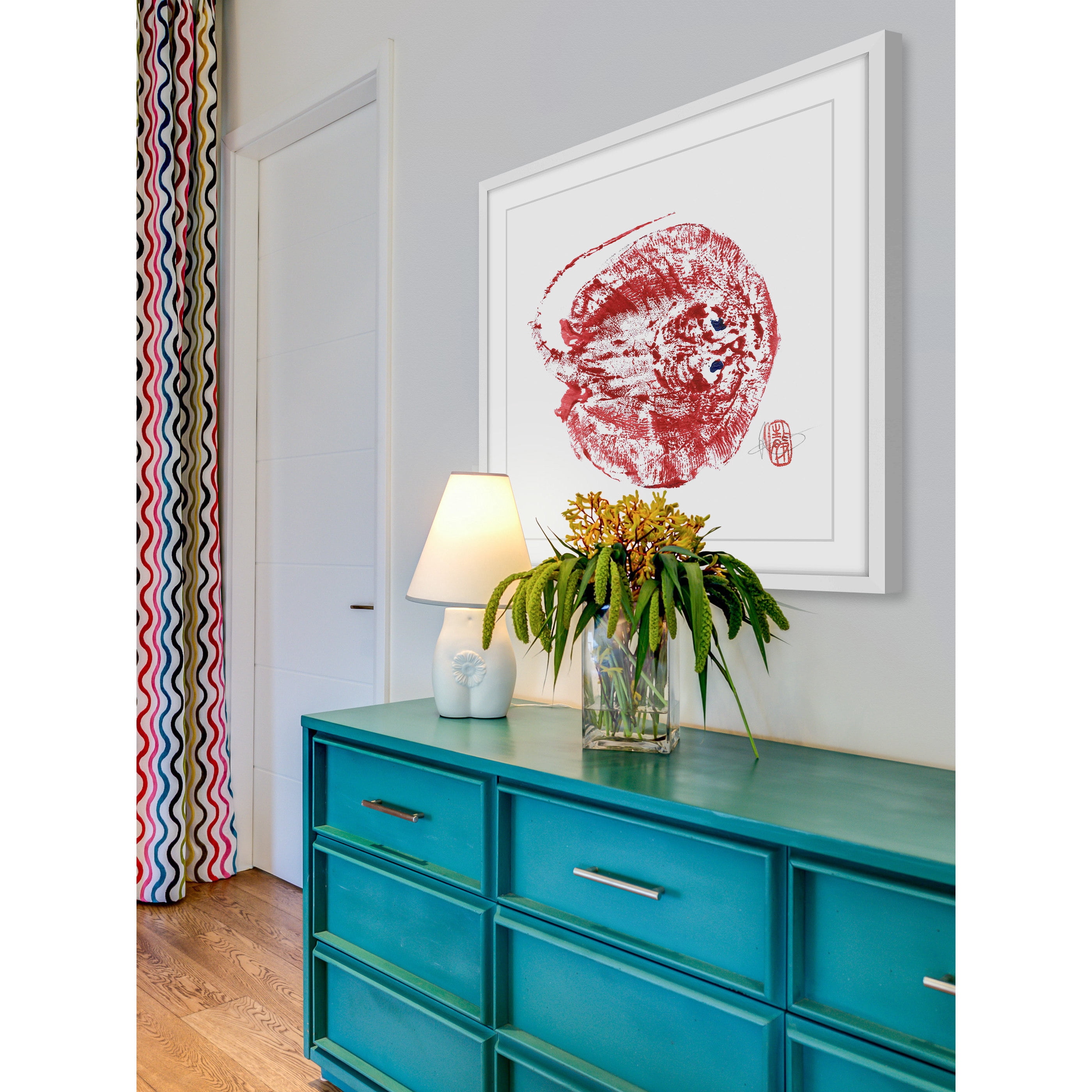 "Stingray Red" Framed Painting Print