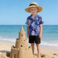 thumbnail image 6 of Dailycode Small Short Sleeve Button Down Shirts Starry Sky Shells Casual Shirt 3-10 Years, 6 of 9