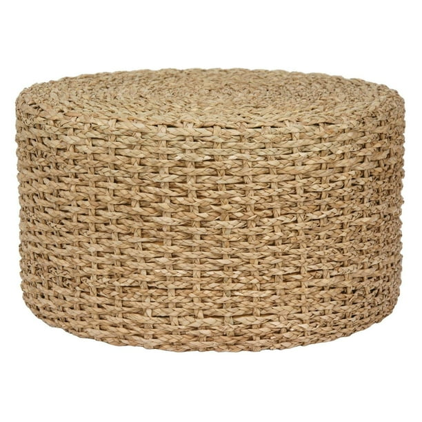 Oriental Furniture Rush Grass Knot Work Coffee Table Ottoman Com Oriental Furniture Rush Grass Knot Work, Round Wicker Ottoman Coffee Table