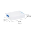 thumbnail image 3 of IRIS 6 Qt. Plastic Storage Bins with Lids, Clear Containers, Latching Totes 4Pk, 3 of 12