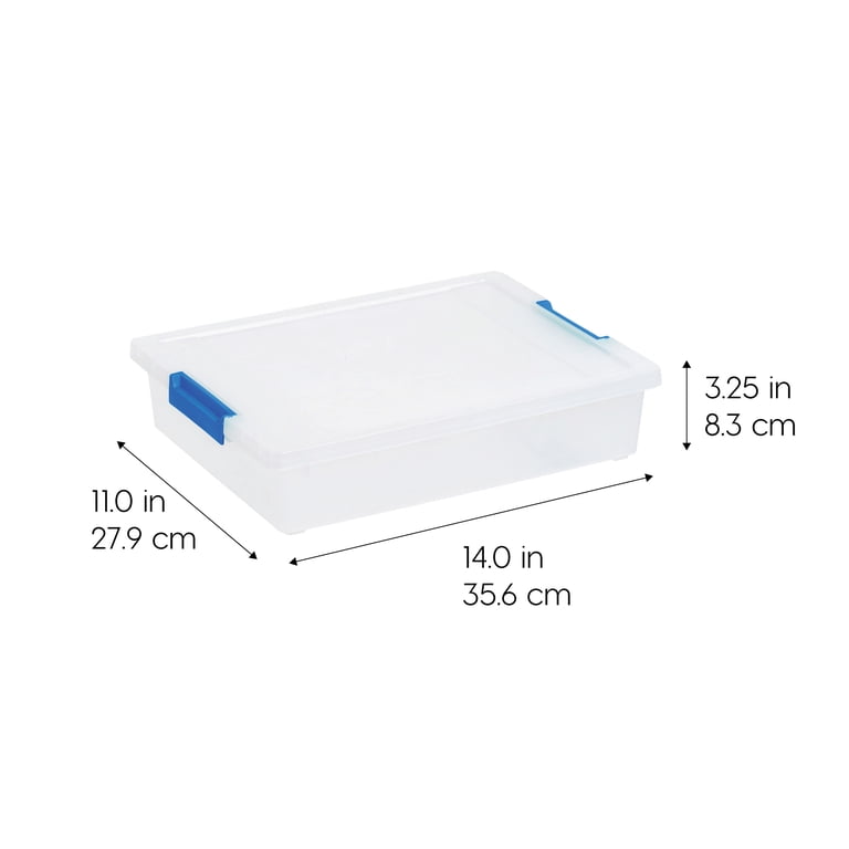 IRIS 6-Quart Clear Plastic Storage Bins with Latching Lids, 4-Pack photo 2