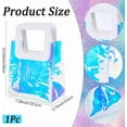 thumbnail image 2 of 1set 10 x 7 x 3.7 inch Clear Holographic Bag Small Plastic Tote Bags with Handle Reusable PVC Iridescent Goodie Container Gift Wrap Pouch for Party Favor Birthday Wedding Shopping Beach Travel DIY, 2 of 5