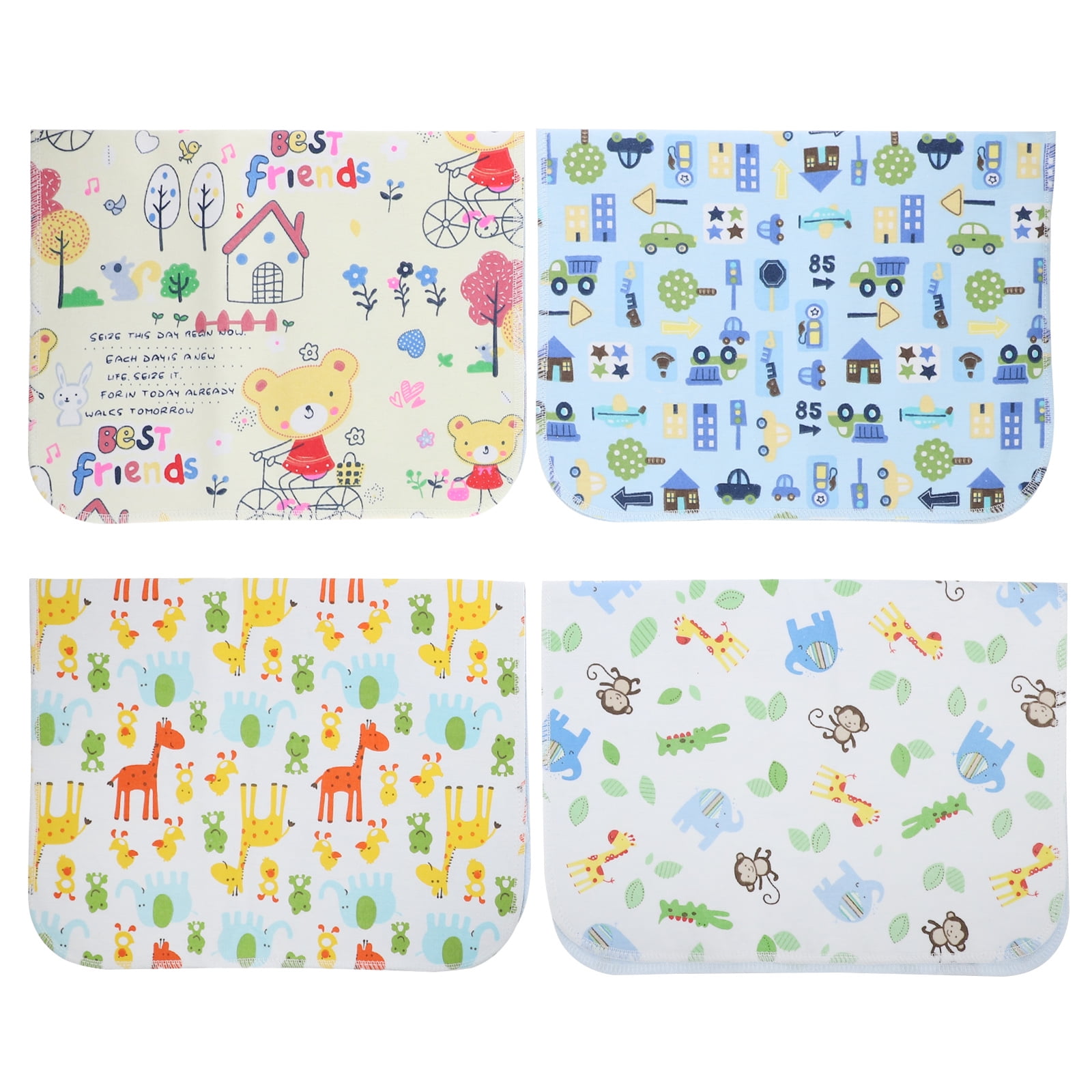 3layer Kids Baby Waterproof Sheet Urine Changing Pads Cute Cartoon Resuable  Cotton Pee Pads Baby Urine Mat for Bed 4size
