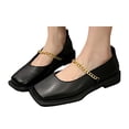 thumbnail image 4 of Domuza Mary Jane Shoes Women Slip on Dressy Ballerina Flats 2026 Vintage Non-Slip Shoes for School Office Walking Casual Formal Work Black 5.5（EU-36）, 4 of 4
