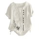 thumbnail image 2 of Fiudx Camisas para Mujer Camisetas Holgadas con Estampado de Manga Corta Informal de Verano para Mujer, 2 of 4
