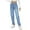 Light Blue, variant on MIXUE Jeans For Women Solid Color High Waist Loose Fit Denim Pants Fashionable Trousers Holiday Wear,Blue,M