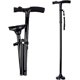 thumbnail image 2 of Bastón plegable con luz LED, bastones ajustables y bastones para caminar para hombres y mujeres, bastón para personas mayores con mango en T y base giratoria cuádruple, 2 of 5