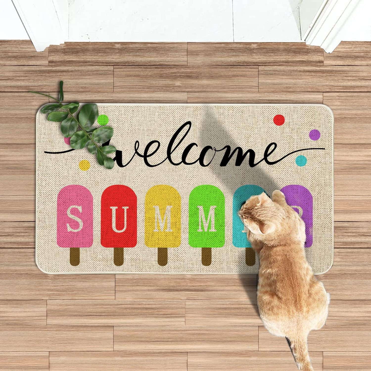 Summer Door Mat 30 X 17 Inch Welcome Summer Doormat Indoor Outdoor Entrance Floor Mat Non Slip Summer Decor Rubber Welcome Mats