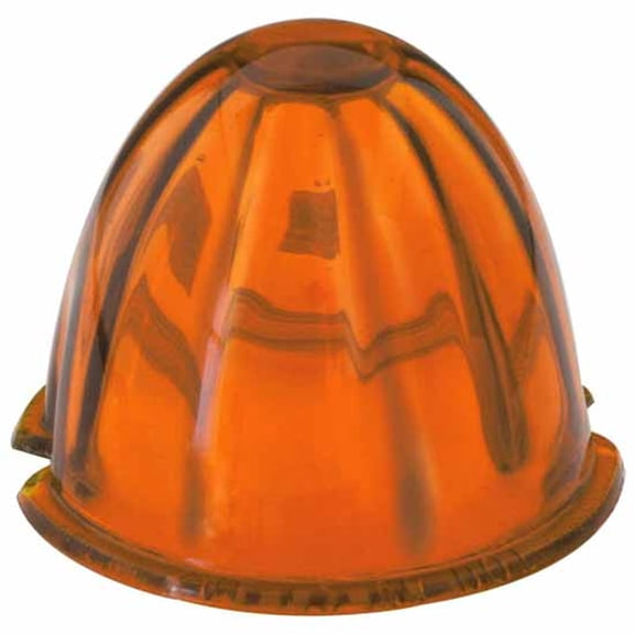 Grand General 92509 - Dark Amber Glass Watermelon Style Lens, 3 1/2 Inch For Cab & Marker Lights
