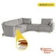 thumbnail image 2 of Sala Modular Makora Morelli Memory Foam Gris Claro Chenille De 5 Módulos, 2 of 10