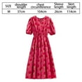 thumbnail image 2 of Vestido de primavera para mujer 2023, manga corta, único, cruzado, informal, midi, vestidos de sol, mangas abullonadas, falda floral, vestidos de verano para mujer, 2 of 8