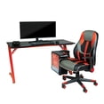 thumbnail image 3 of OSP Home Furnishings Bureau de Jeu Beta Battlestation avec Lumières DEL RVB Bluetooth, Rouge Mat, 3 of 5