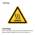 thumbnail image 3 of Uxcell Triangle High Surface Temperature Warning Sign Self Adhesive w symbol 40mm 10Pcs, 3 of 4