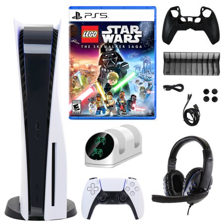 Sony PlayStation 5 Core with StarWars Skywalker and Accessories Kit (PS5, PlayStation Disc Version Console)