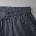 thumbnail image 5 of GUACER Pants for Women Casual Linen Drawstring Waisted with Lace Hem Boho Eyelet Trim Straight Leg Pants, 5 of 7