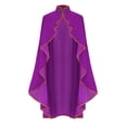 thumbnail image 3 of Liyamei Vintage Style Collar Cape For Stage Performance Party Cape Purple One Size, 3 of 5