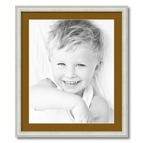 ArtToFrames 22x26 Matted Picture Frame with 18x22 Single Mat Photo Opening Framed in 1.25 Off White Wash on Ash and 2 Coronado Mat (FWM-4098-22x26)