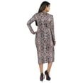 thumbnail image 4 of Bimba Printed Long Bodycon Dress With Pockets For Women Full Sleeves Dress Midi Dress, 4 of 7