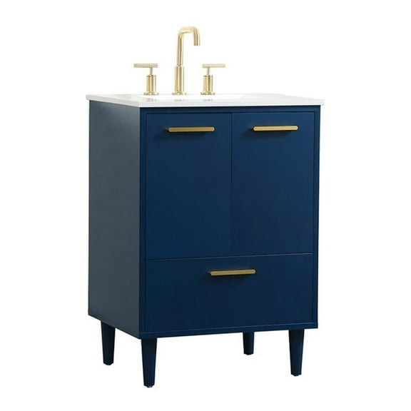 24 inch bathroom vanity in Blue