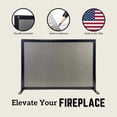 thumbnail image 3 of Pillars Customs Fireplace Screen, Simple Steel Design, Custom Sizes, Hand Made in USA (44"W x 21"H), 3 of 5