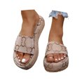 thumbnail image 3 of WILLBEST Sandalias Deportivas Zapatos De Playa Zapatillas De Mujer Sandalias Planas De Una Sola Pieza Para Vacaciones En La Playa 1178, 3 of 8