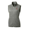 thumbnail image 2 of Women's Cutter & Buck Heather Gray Washington State Cougars Mainsail Basic Sweater-Knit Full-Zip Vest, 2 of 3