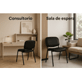 thumbnail image 2 of Offiho, Set de 3 Sillas de Visita para Oficina, Salas de Espera, Consultorio, Vinilpiel Resistente, 2 of 9