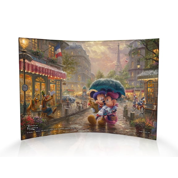 Disney (Mickey and Minnie in Paris) 10" x 7" Curved Acrylic Print ACP1007CUR308