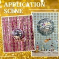 thumbnail image 5 of Plastic Laser Disco Ball Curtains Sequin Shimmer Wall Backdrops for Birthday Wedding Party Christmas Baby Shower Decorations Gold 2000x1000mm, 5 of 9