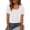 White, variant on Paiwinds Women's Round Neck Short Sleeve Lace Trim Top Casual Summer Solid Color Pullover Blouse Soft Polyester Spandex Blend