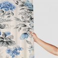 thumbnail image 3 of Chilfamy Blue and White Flowers Fabric Shower Curtain with Hooks, 100% Polyester Waterproof Bathroom Decor Set, Various Sizes Available 60x72, 3 of 7