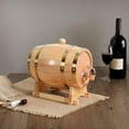 thumbnail image 6 of Fiocias Oak Wine Barrel with Stand Retro Storage Container Port Keg Wood Wine Barrel for 1L, 6 of 9