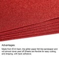thumbnail image 4 of Hojas de espuma EVA brillante papel suave autoadhesivo 11.8 x 7.8 pulgadas rojo 2 piezas, 4 of 7