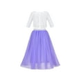thumbnail image 2 of Girls Dress 2PC Set White Floral Lace Glitter Tulle Skirt 3/4 Sleeve 6 Years, 2 of 7