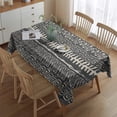 thumbnail image 2 of Black Geometric Triangle Wave Pattern Rectangle Tablecloth 60"x84",Waterproof Polyester Rectangle Table Cloth, Wipeable Spillproof Polyester Tablecloth for Dining, Camping, Indoor and Outdoor, 2 of 5