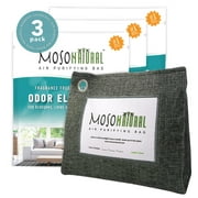 MOSO NATURAL: The Original Air Purifying Bag. 600g Stand Up Design (3 Pack). For Kitchen, Basement, Family Room. An Unscented, Chemical-Free Odor Eliminator