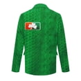 thumbnail image 4 of BLTIBY Men's St. Patrick's Day Corduroy Blazer Shamrock Jackets Button Loose Work Lapel Coat with Pockets Green 6 3XL, 4 of 4
