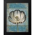 thumbnail image 2 of Grey, Jace 12x14 Black Modern Framed Museum Art Print Titled - Single Flower 1, 2 of 5