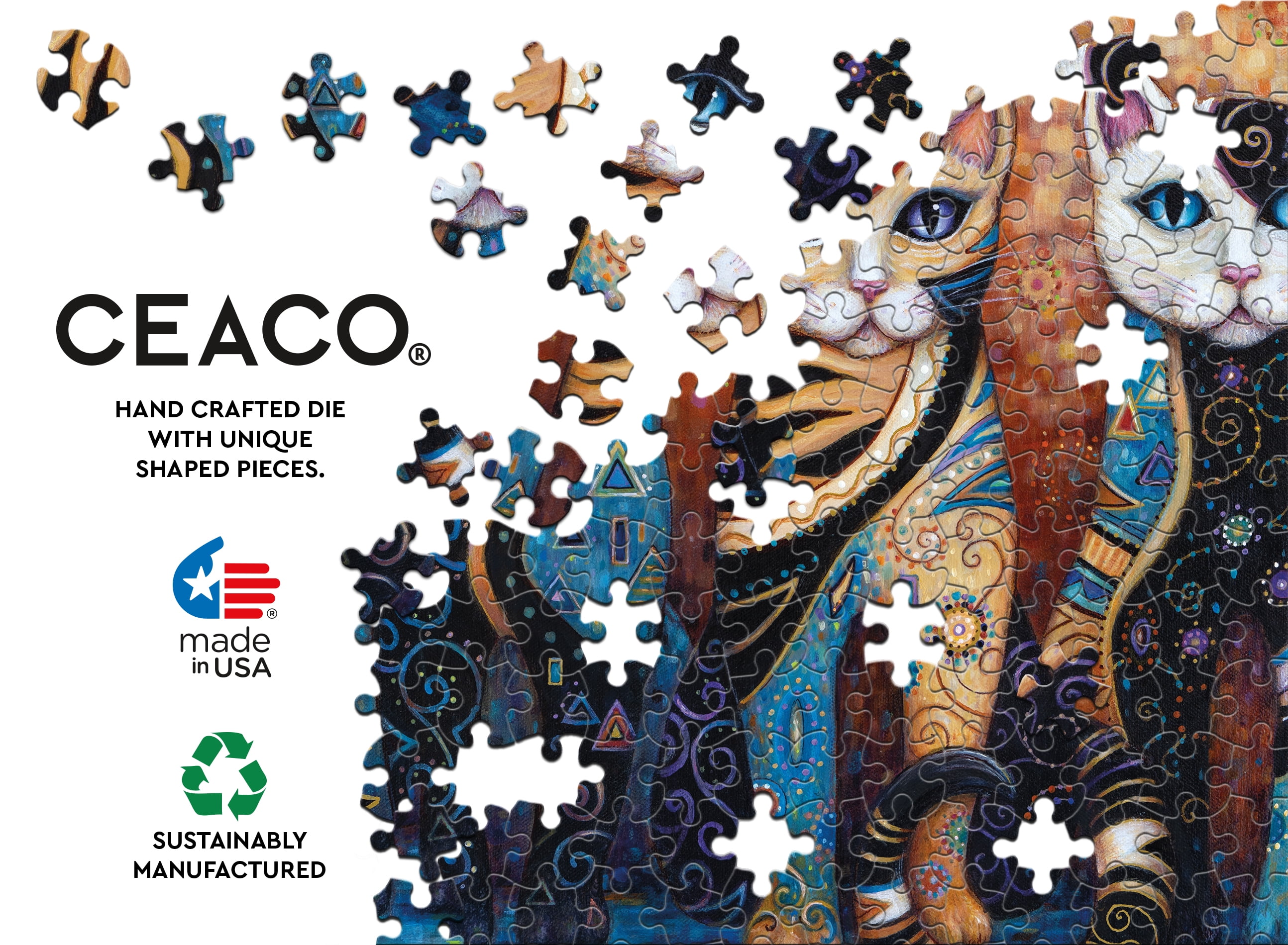 Ceaco Kleo Trio 500 Piece Interlocking Jigsaw Puzzle