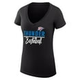 thumbnail image 2 of Women's G-III 4Her by Carl Banks  Black Oklahoma City Thunder Super-Slim Fit Lightweight Team Sport V-Neck T-Shirt, 2 of 3