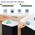 thumbnail image 4 of 13 Gallon Trash Can Kitchen Trash Can with Lid High Capacity Garbage Can Stainless Steel Trash Can Automatic Trash Can Motion Sensor Trash Bin for Kitchen Bedroom Office, Black, 4 of 7