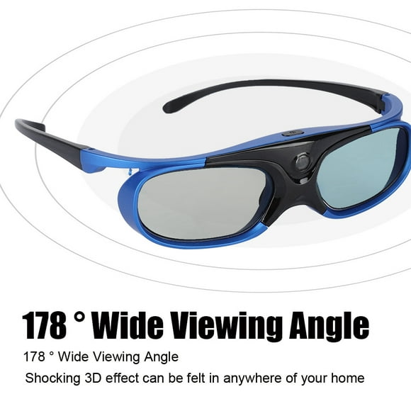 Sonew Universal Active Shutter Type 3D Glasses DLP Link 3D Projector 3D Glasses HD Lens, 3D Glasses for 3D Projector, Active Shutter Type 3D Glasses