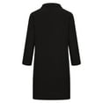 thumbnail image 6 of Hfyihgf Women's Elegant Overcoat Single Breasted Long Sleeve Lapel Long Wool Trench Coat SWarm Winter Pea Coats(Black,XXL), 6 of 8