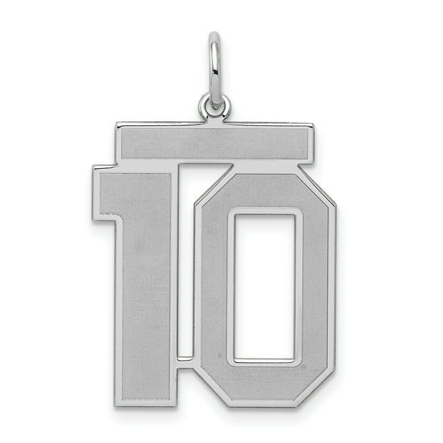 925 Sterling Silver Number 10 Pendentif Pendentif Charmes