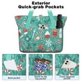 thumbnail image 2 of Tote Bag for Women - Green Christmas Baking Pattern Shoulder Bag - Large Utility Work Duffle Bag with Zipper Handbag for Travel, Work, Sprots, 2 of 5