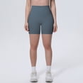 thumbnail image 4 of IWRICH High Waisted Biker Shorts for Women Tummy Control Lift Gym Workout Athletic Shorts Yoga Pants Blue M, 4 of 9