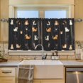 thumbnail image 2 of Yayeee Kitchen Curtains Tier Set of 2 Light Filtering 57"x36" Over Sink Window Panels, Pixel Cat, 2 of 7