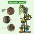 thumbnail image 6 of Tribesigns 4-Tier Plant Stand, 41" Indoor Tall Wood Plant Shelf Holders, Brown, 6 of 7