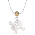 thumbnail image 1 of Delight Jewelry Acrylic Large Mirror Skull Mia Monkey Charm Necklace, 1 of 4