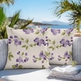 thumbnail image 4 of Outdoor Pillow Cover Purple Flower Set of 2 Waterproof Throw Pillowcases Pastoral Spring Decorative Patio Furniture Pillows for Couch Garden Indoor & Outdoor Use, 4 of 9